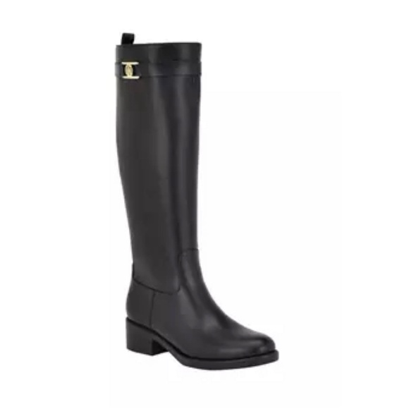 Brand New TOMMY HILFIGER Women's Black Riding Boots, Size 8.5 - Picture 2 of 8